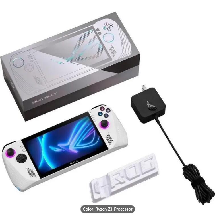 ASUS - ROG Ally 7" 120Hz FHD 1080p Gaming Handheld - AMD Ryzen Z1 Processor - 512GB - White