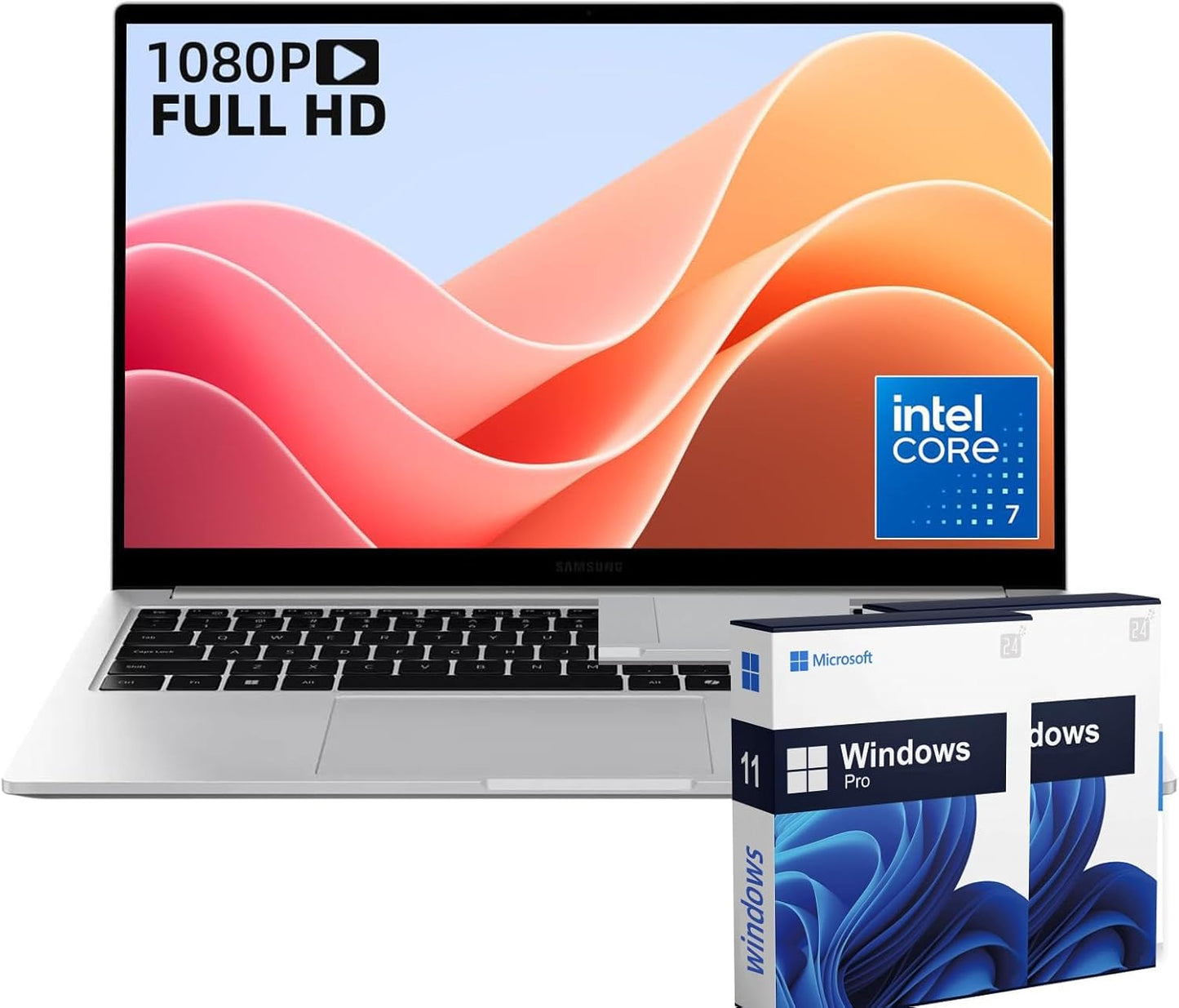 SAMSUNG Galaxy Book4 Business Laptop 2024 with 2024 Microsoft Office Lifetime License & Windows 11 Pro, Intel Core 7-150U(Beats i7-1335U), 15.6" FHD Display, 16GB RAM, 2TB SSD, Backlit KB