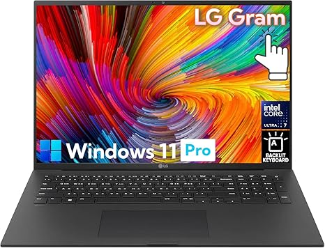 LG Gram 17 Business Laptop - 17" WQXGA Touchscreen, Intel EVO Intel Ultra 7-155H, Intel Arc Graphics, 32 GB RAM, 4 TB SSD, WiFi 6E, Windows 11 Pro