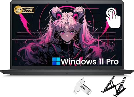 Dell Inspiron 15 3520 Touchscreen Laptop for Business & College Student, 15.6" FHD Display, Intel Core i5-1235U, 64 GB RAM, 2 TB SSD, WiFi 6, Bluetooth, Windows 11 Pro, with External CD/DVD Drive