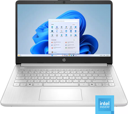 HP - 14" Laptop - Intel Processor N150 - 16GB Memory - 128GB UFS - Natural Silver(Renewed)